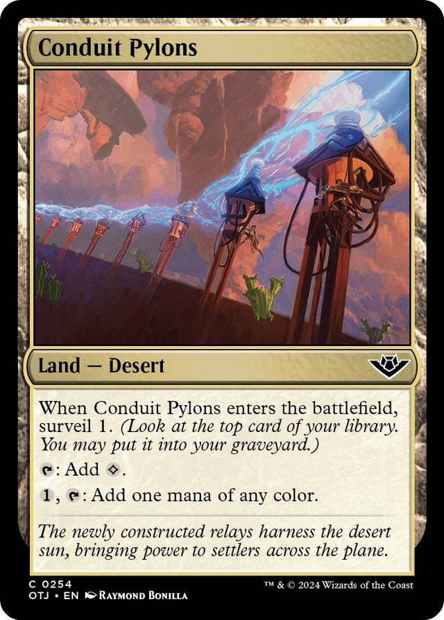 Image for Conduit Pylons (254) (Foil) (Outlaws of Thunder Junction) - Magic: The Gathering