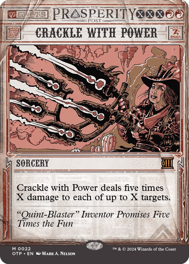 Image for Crackle with Power (22) (Foil) (Outlaws of Thunder Junction: Breaking News) - Magic: The Gathering