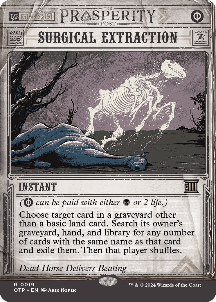 Image for Surgical Extraction (19) (Foil) (Outlaws of Thunder Junction: Breaking News) - Magic: The Gathering