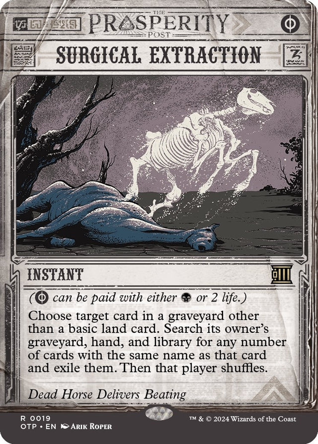 Image for Surgical Extraction (19) (Foil) (Outlaws of Thunder Junction: Breaking News) - Magic: The Gathering