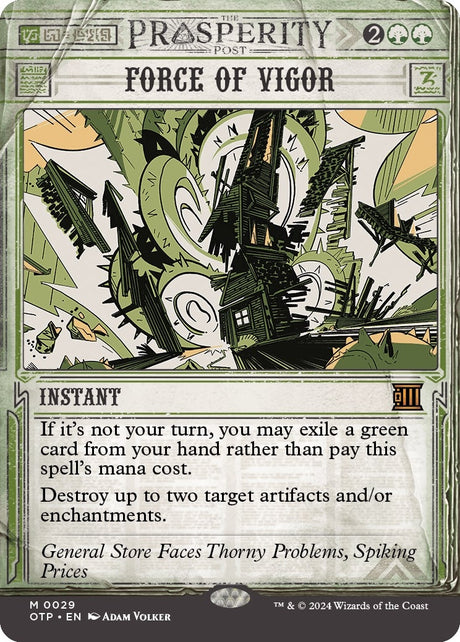 Image for Force of Vigor (29) (Outlaws of Thunder Junction: Breaking News) - Magic: The Gathering