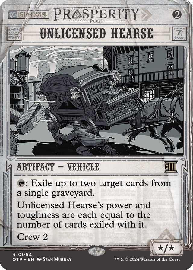 Image for Unlicensed Hearse (64) (Outlaws of Thunder Junction: Breaking News) - Magic: The Gathering