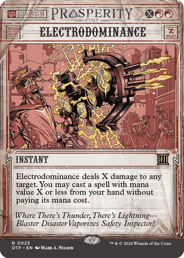 Image for Electrodominance (23) (Foil) (Outlaws of Thunder Junction: Breaking News) - Magic: The Gathering