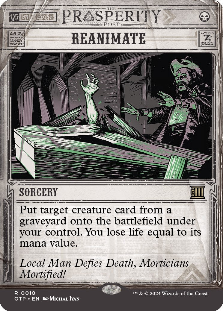 Image for Reanimate (18) (Outlaws of Thunder Junction: Breaking News) - Magic: The Gathering