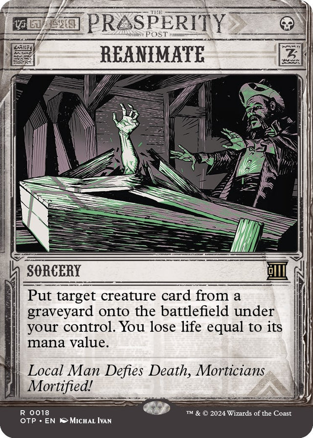 Image for Reanimate (18) (Foil) (Outlaws of Thunder Junction: Breaking News) - Magic: The Gathering