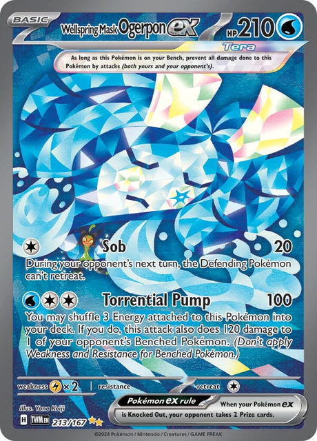 Image for Wellspring Mask Ogerpon ex (213/167) (TWM) - Pokemon