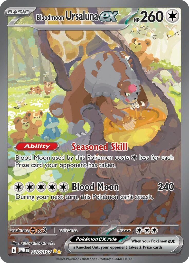 Image for Bloodmoon Ursaluna ex (216/167) (SV06: Twilight Masquerade) - Pokemon