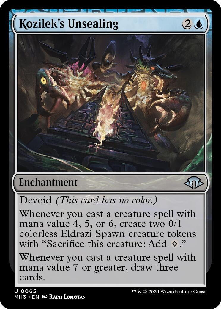 Image for Kozilek's Unsealing (65) (Modern Horizons 3) - Magic: The Gathering