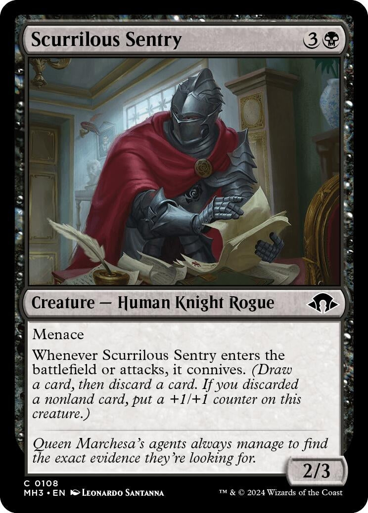 Image for Scurrilous Sentry (108) (Foil) (Modern Horizons 3) - Magic: The Gathering