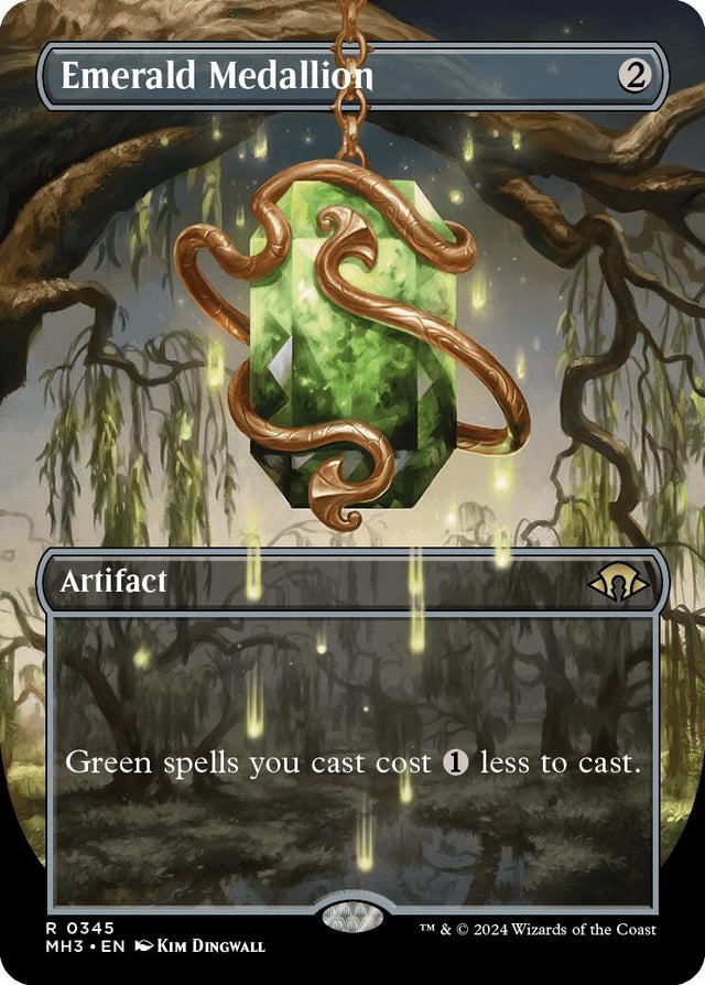 Image for Emerald Medallion (Borderless) (345) (Modern Horizons 3) - Magic: The Gathering