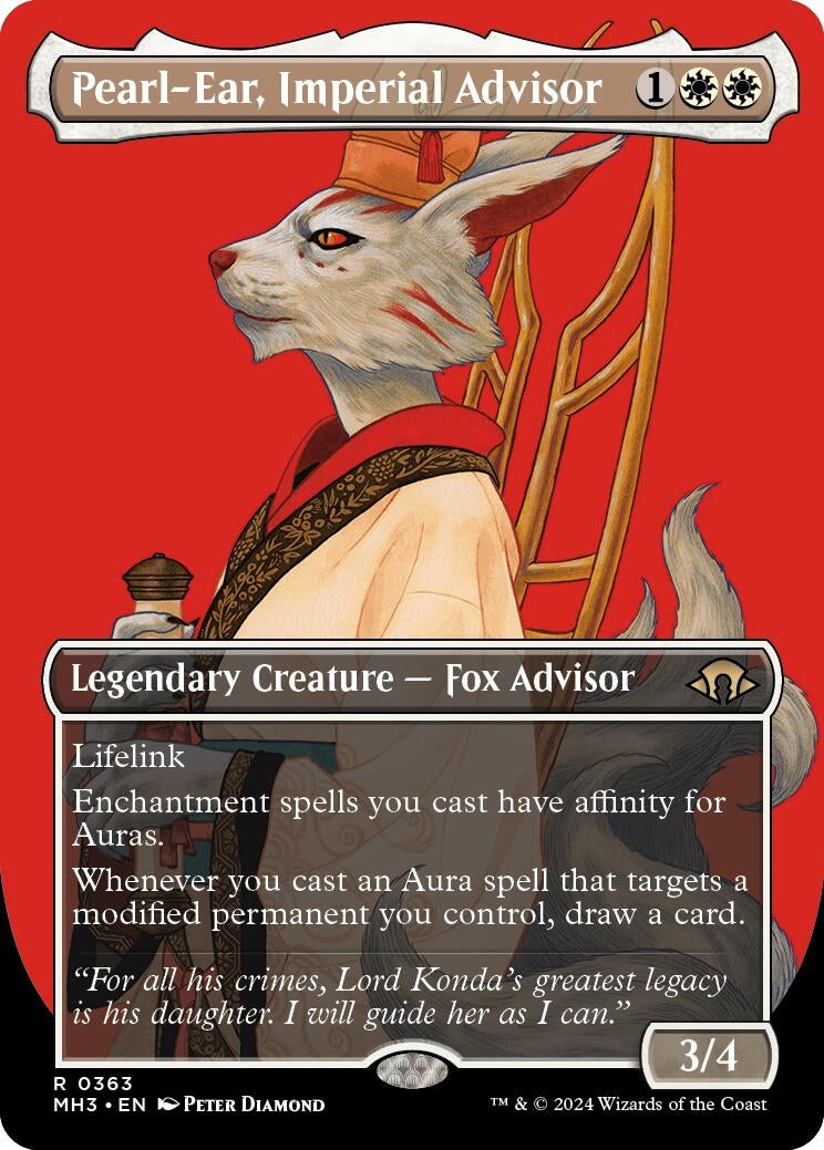 Image for Pearl-Ear, Imperial Advisor (Borderless) (363) (Modern Horizons 3) - Magic: The Gathering