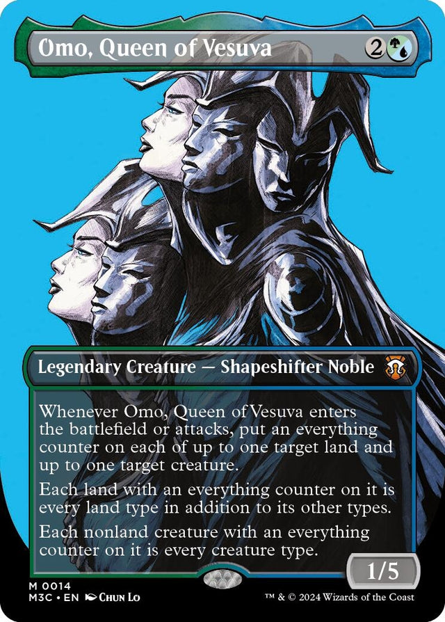 Image for Omo, Queen of Vesuva (Borderless) (14) (Foil) (Modern Horizons 3) - Magic: The Gathering