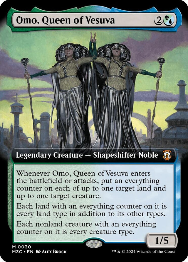 Image for Omo, Queen of Vesuva (Extended Art) (30) (Foil) (Modern Horizons 3) - Magic: The Gathering