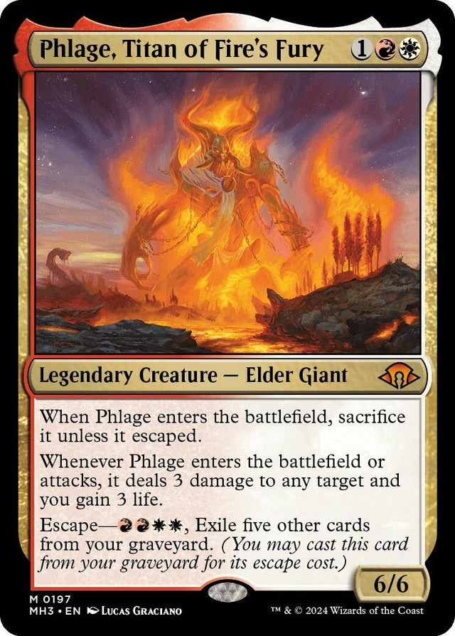 Image for Phlage, Titan of Fire's Fury (197) (Foil) (Modern Horizons 3) - Magic: The Gathering