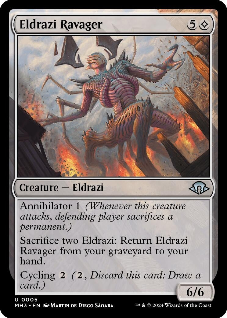 Image for Eldrazi Ravager (5) (Foil) (Modern Horizons 3) - Magic: The Gathering
