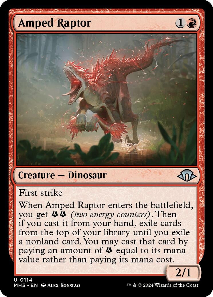 Image for Amped Raptor (114) (Modern Horizons 3) - Magic: The Gathering