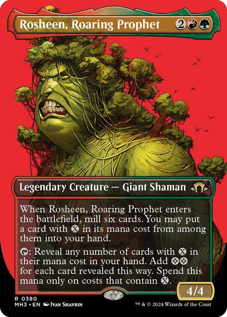 Image for Rosheen, Roaring Prophet (Borderless) (380) (Modern Horizons 3) - Magic: The Gathering