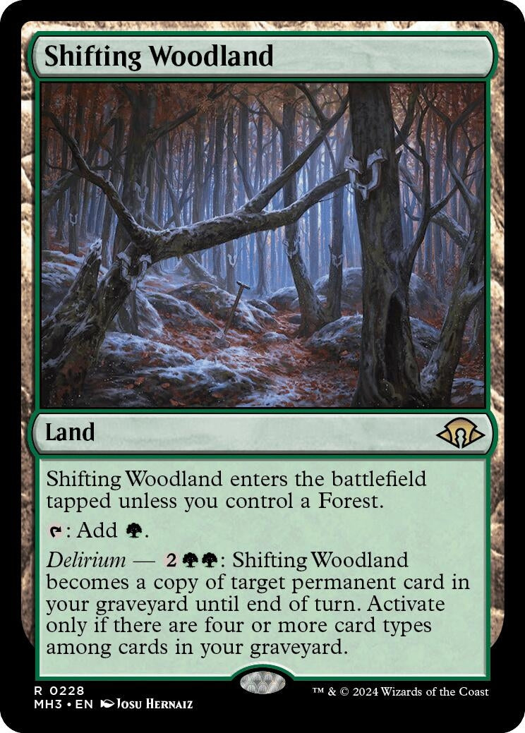 Image for Shifting Woodland (228) (Foil) (Modern Horizons 3) - Magic: The Gathering