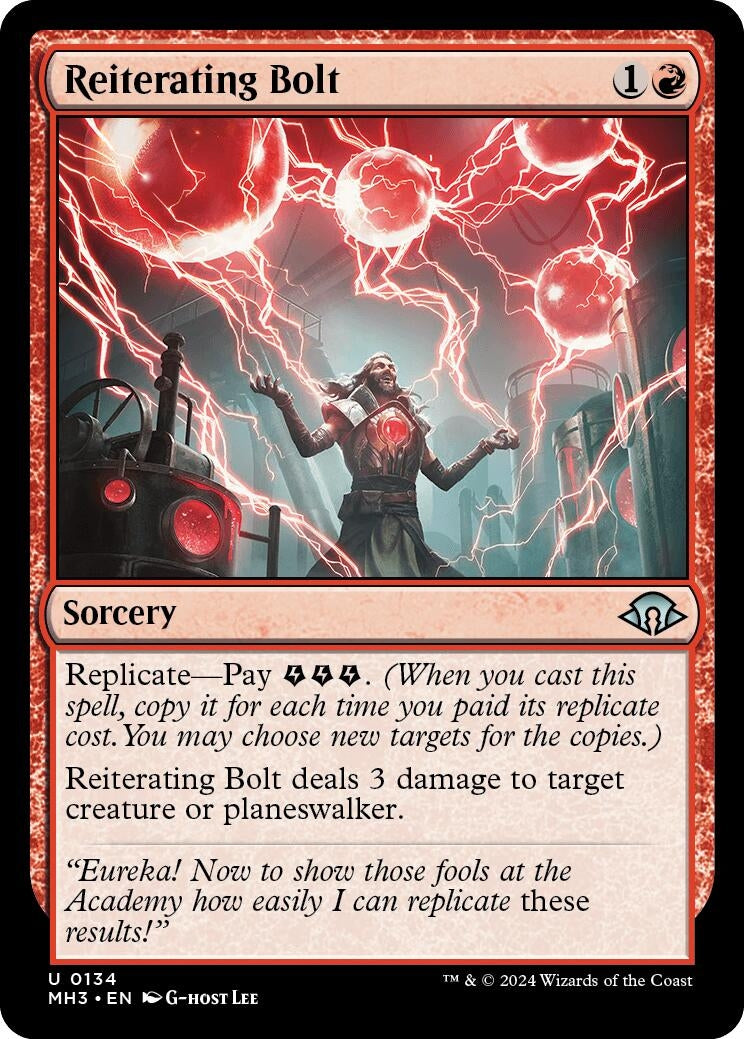 Image for Reiterating Bolt (134) (Foil) (Modern Horizons 3) - Magic: The Gathering