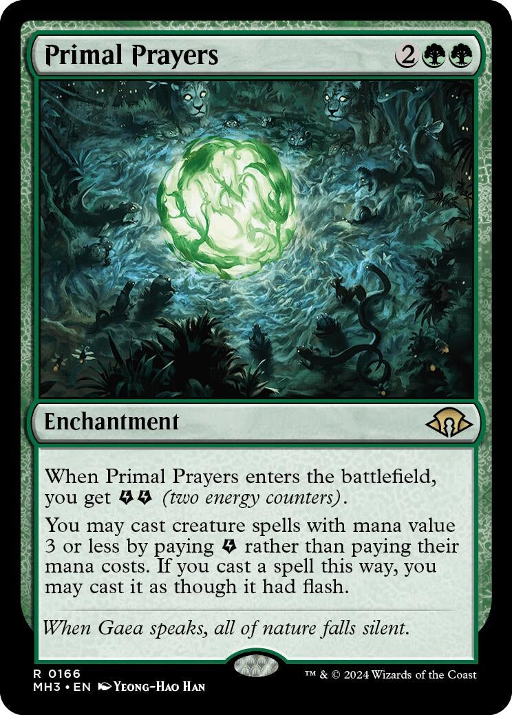 Image for Primal Prayers (166) (Foil) (Modern Horizons 3) - Magic: The Gathering