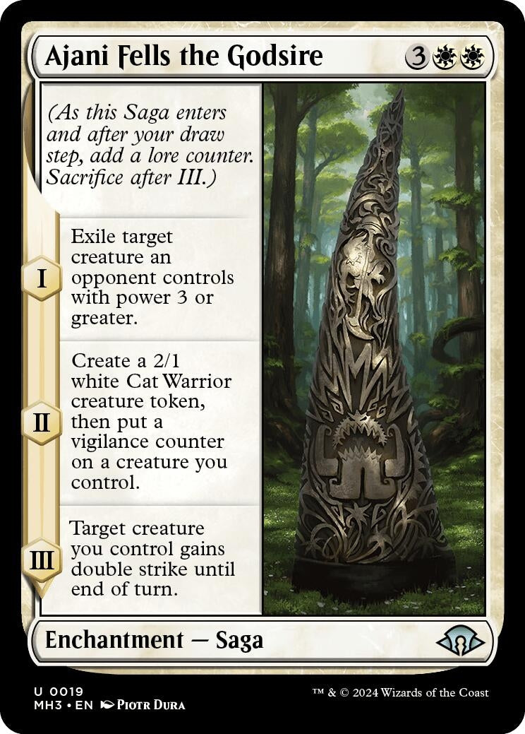 Image for Ajani Fells the Godsire (19) (Foil) (Modern Horizons 3) - Magic: The Gathering