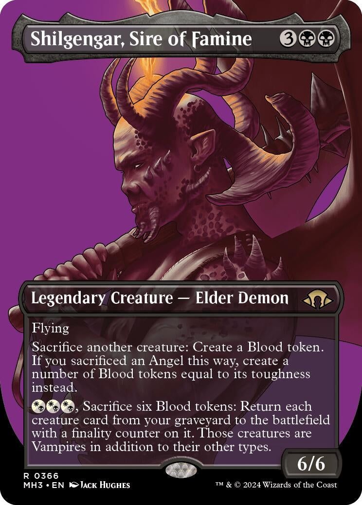 Image for Shilgengar, Sire of Famine (Borderless) (366) (Foil) (Modern Horizons 3) - Magic: The Gathering