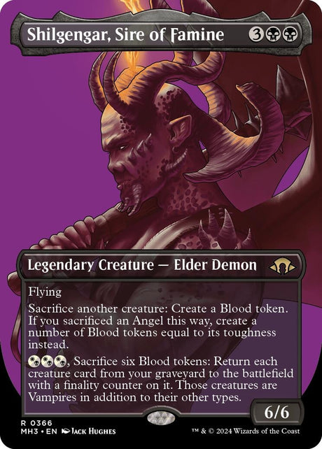 Image for Shilgengar, Sire of Famine (Borderless) (366) (Foil) (Modern Horizons 3) - Magic: The Gathering