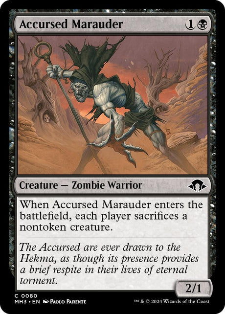 Image for Accursed Marauder (80) (Foil) (Modern Horizons 3) - Magic: The Gathering
