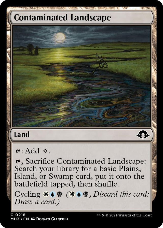 Image for Contaminated Landscape (218) (Foil) (Modern Horizons 3) - Magic: The Gathering