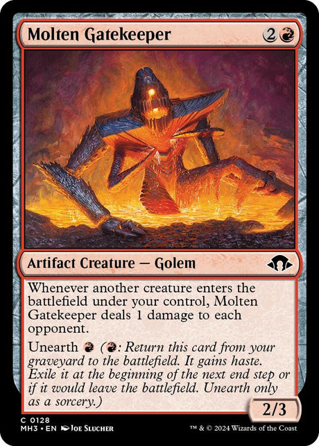 Image for Molten Gatekeeper (128) (Foil) (Modern Horizons 3) - Magic: The Gathering