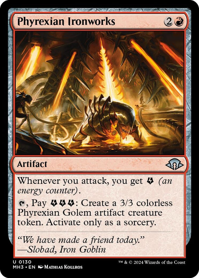 Image for Phyrexian Ironworks (130) (Foil) (Modern Horizons 3) - Magic: The Gathering