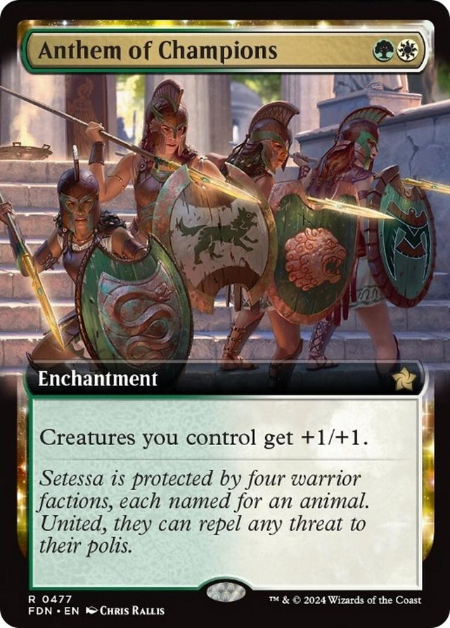 Image for Anthem of Champions (Extended Art) (477) (Foil) (Foundations) - Magic: The Gathering