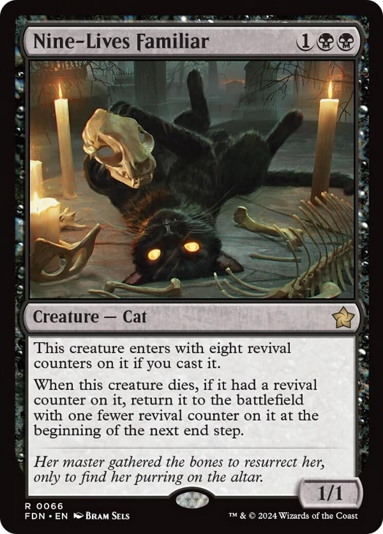 Image for Nine-Lives Familiar (66) (Foil) (Foundations) - Magic: The Gathering