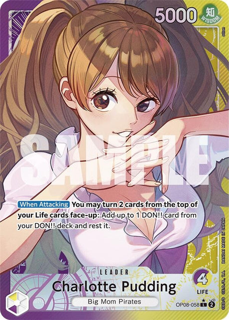 Image for Charlotte Pudding (058) (Parallel) (OP08-058) (Two Legends) - One Piece Card Game