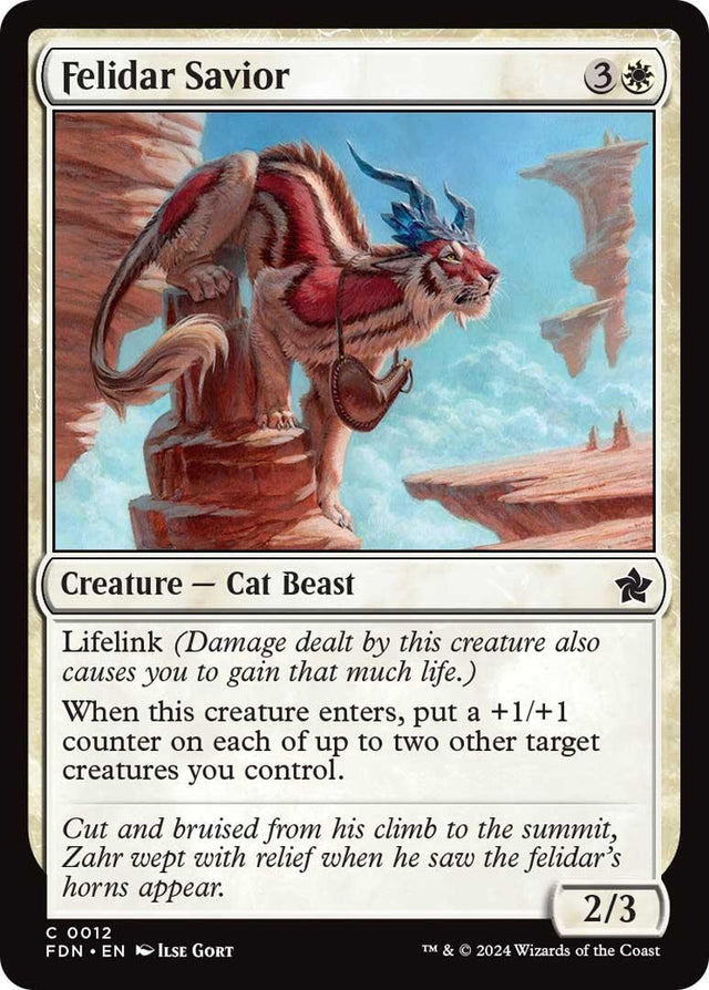 Image for Felidar Savior (12) (Foil) (Foundations) - Magic: The Gathering