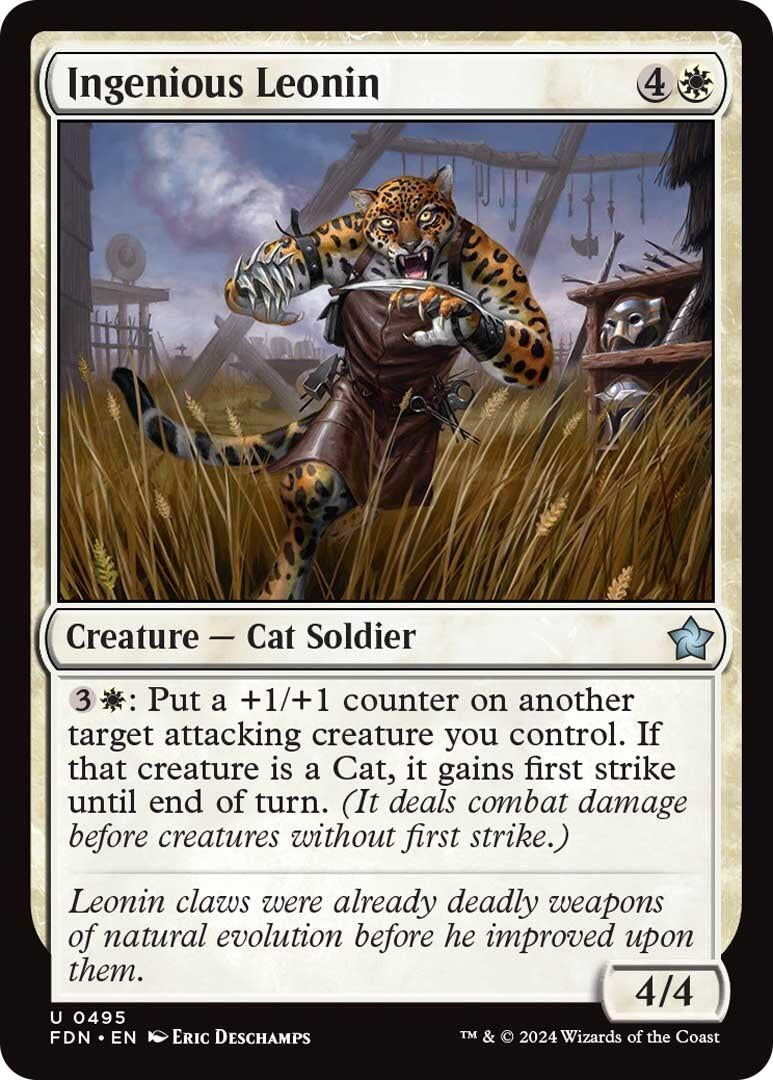 Image for Ingenious Leonin (495) (Foundations) - Magic: The Gathering