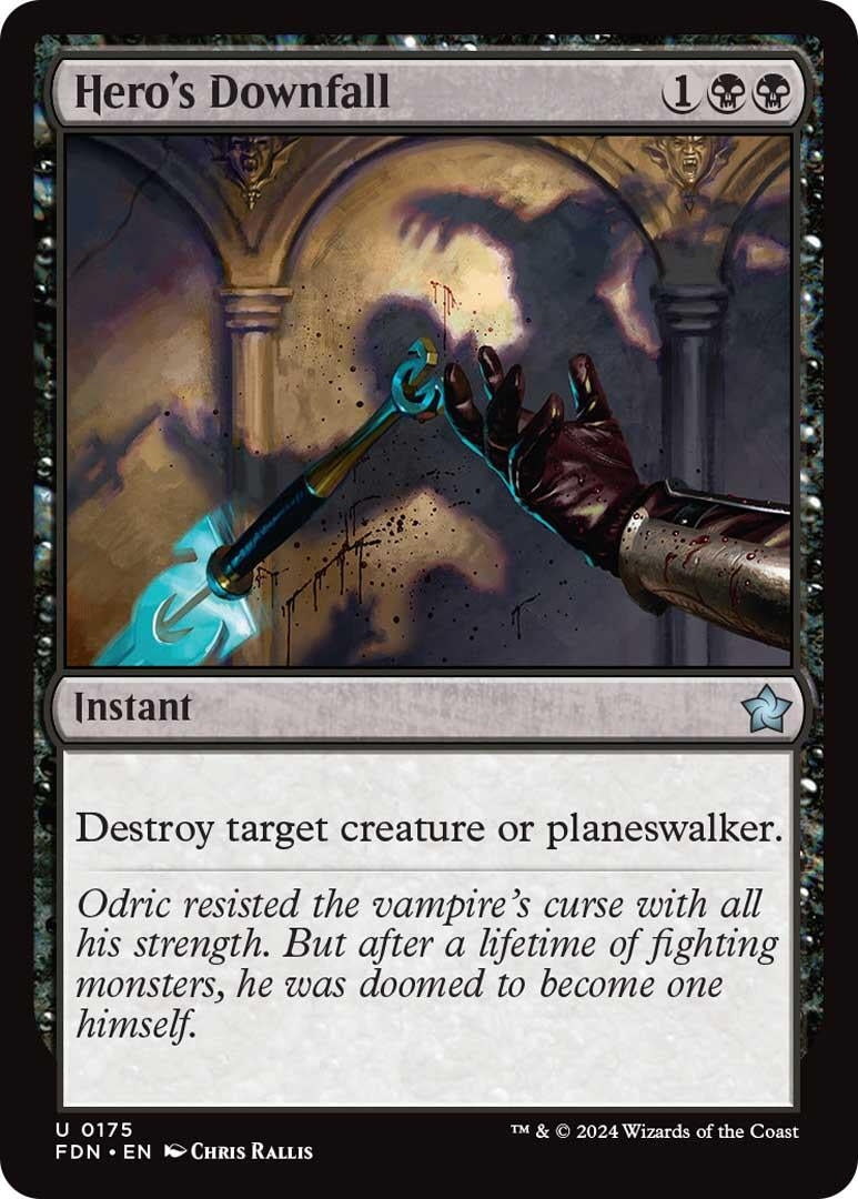Image for Hero's Downfall (175) (Foil) (Foundations) - Magic: The Gathering