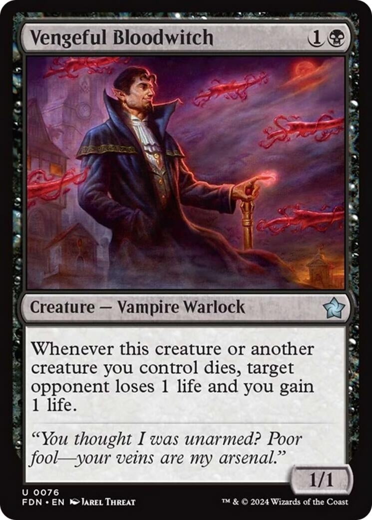 Image for Vengeful Bloodwitch (76) (Foil) (Foundations) - Magic: The Gathering