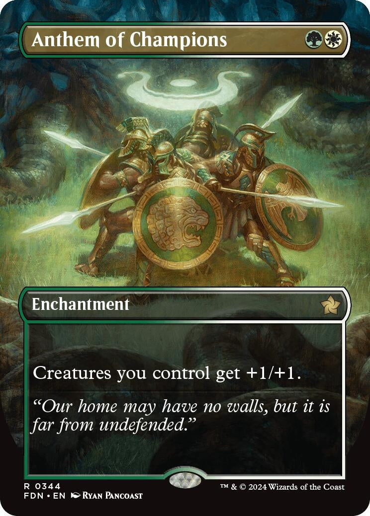Image for Anthem of Champions (Borderless) (344) (Foil) (Foundations) - Magic: The Gathering