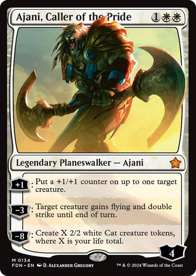 Image for Ajani, Caller of the Pride (134) (Foil) (Foundations) - Magic: The Gathering