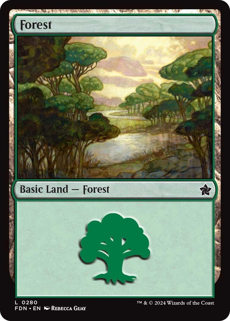 Image for Forest (0280) (280) (Foil) (Foundations) - Magic: The Gathering