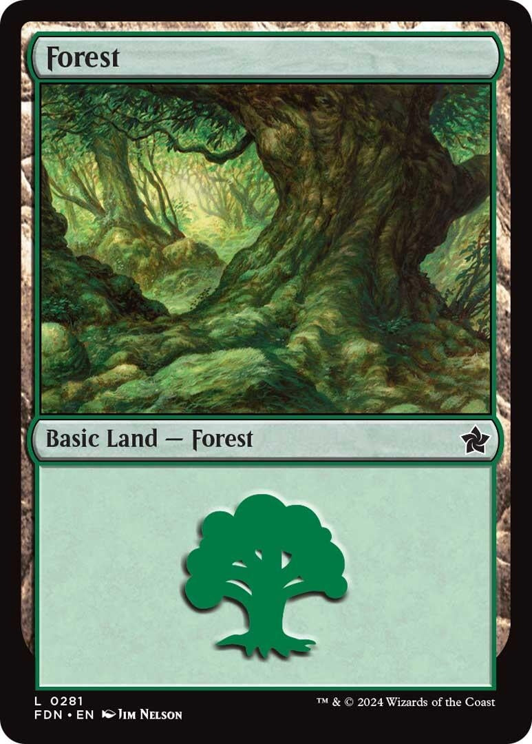 Image for Forest (0281) (281) (Foil) (Foundations) - Magic: The Gathering