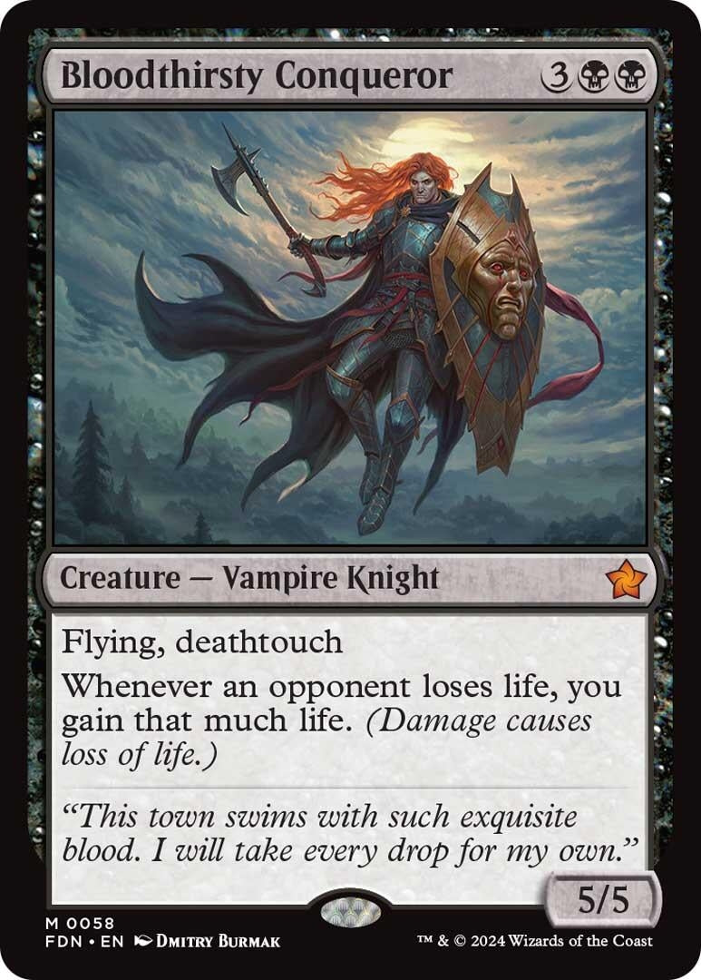 Image for Bloodthirsty Conqueror (58) (Foil) (Foundations) - Magic: The Gathering