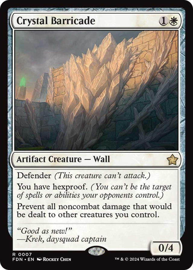 Image for Crystal Barricade (7) (Foil) (Foundations) - Magic: The Gathering