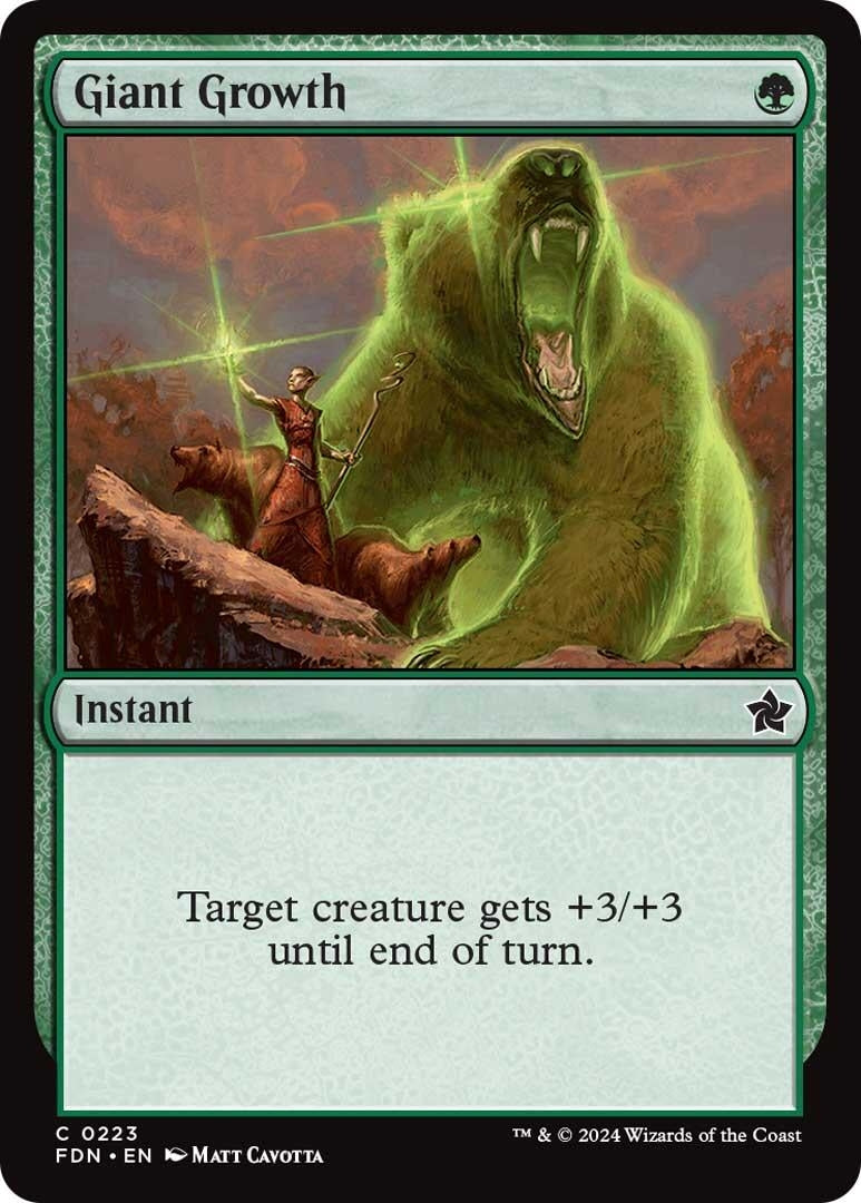 Image for Giant Growth (223) (Foil) (Foundations) - Magic: The Gathering