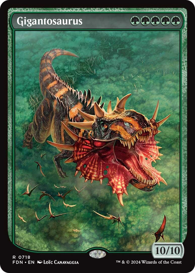 Image for Gigantosaurus (Full Art) (718) (Foil) (Foundations) - Magic: The Gathering