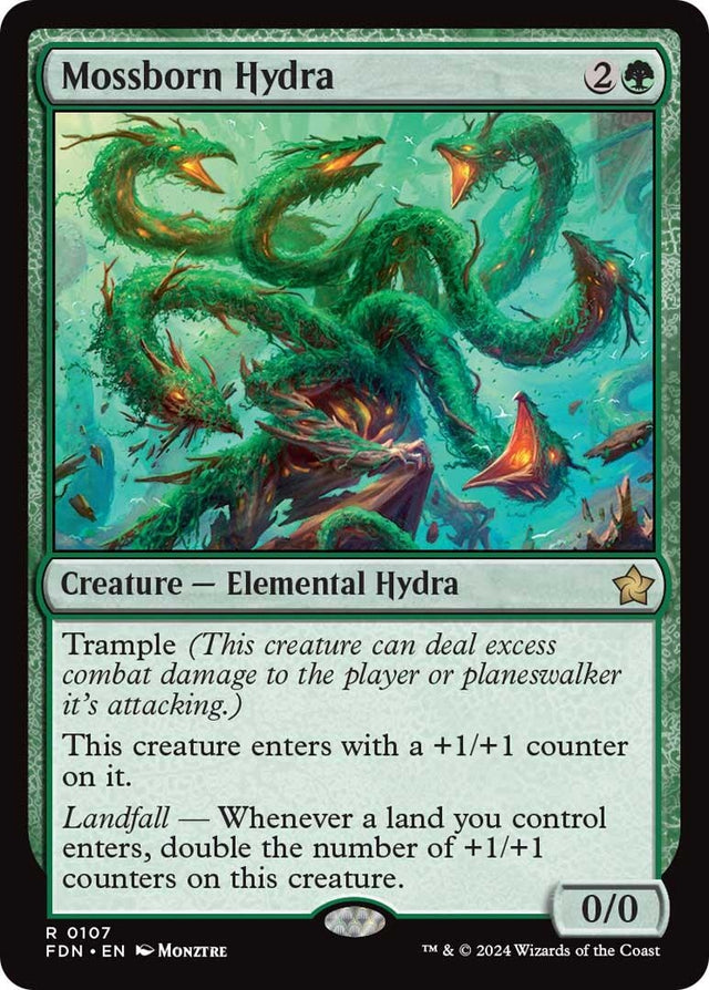 Image for Mossborn Hydra (107) (Foil) (Foundations) - Magic: The Gathering