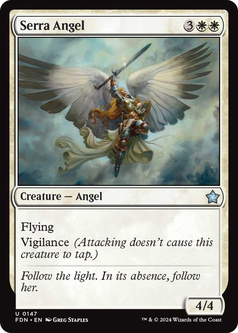 Image for Serra Angel (0147) (147) (Foundations) - Magic: The Gathering