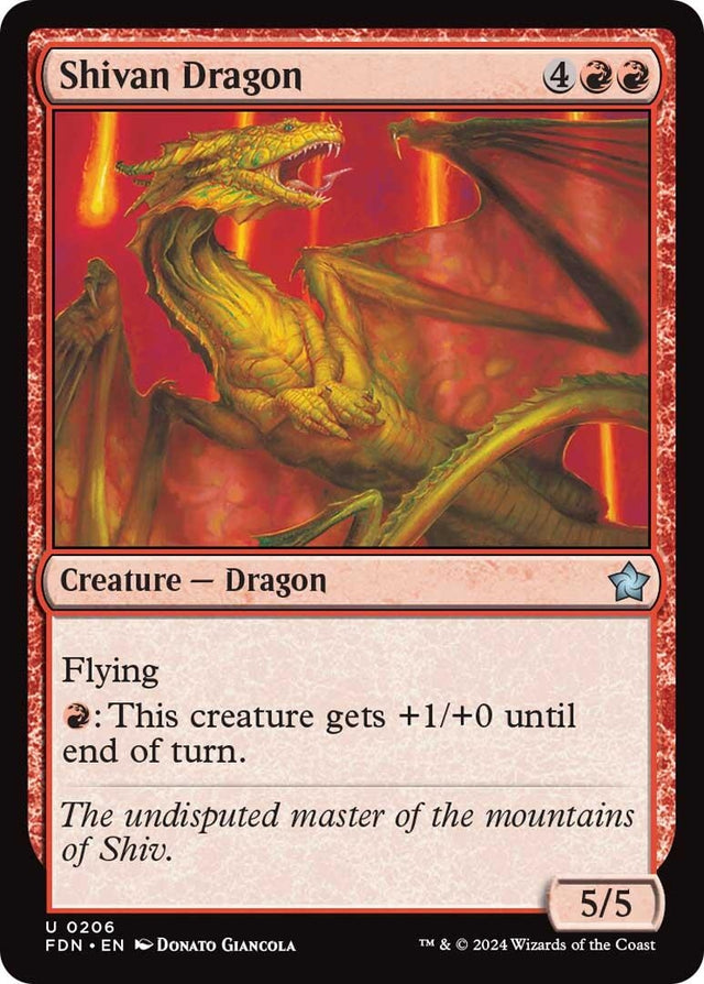 Image for Shivan Dragon (0206) (206) (Foundations) - Magic: The Gathering