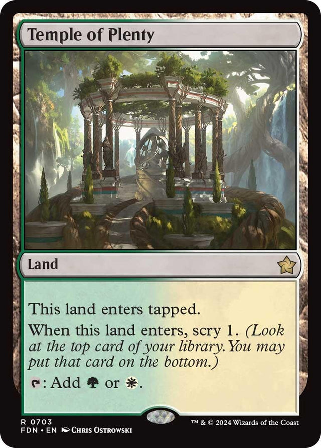 Image for Temple of Plenty (703) (Foundations) - Magic: The Gathering
